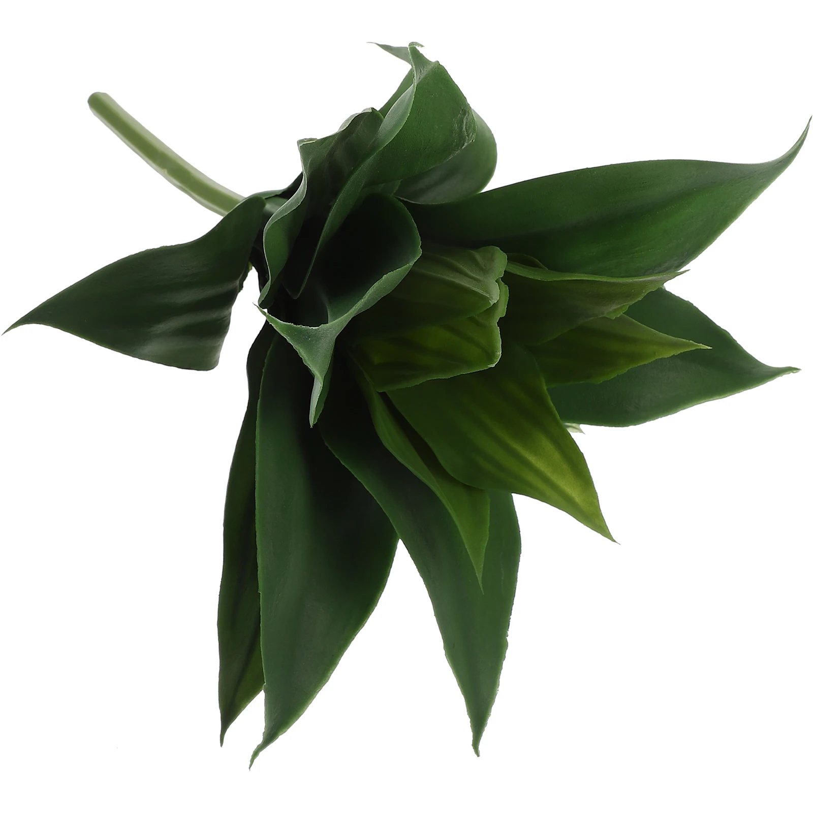 

Artificial Tiger Piranha Fake Plant 25cm Height 29cm Width White Green Color Indoor Decor Plastic Material Vivid Faux