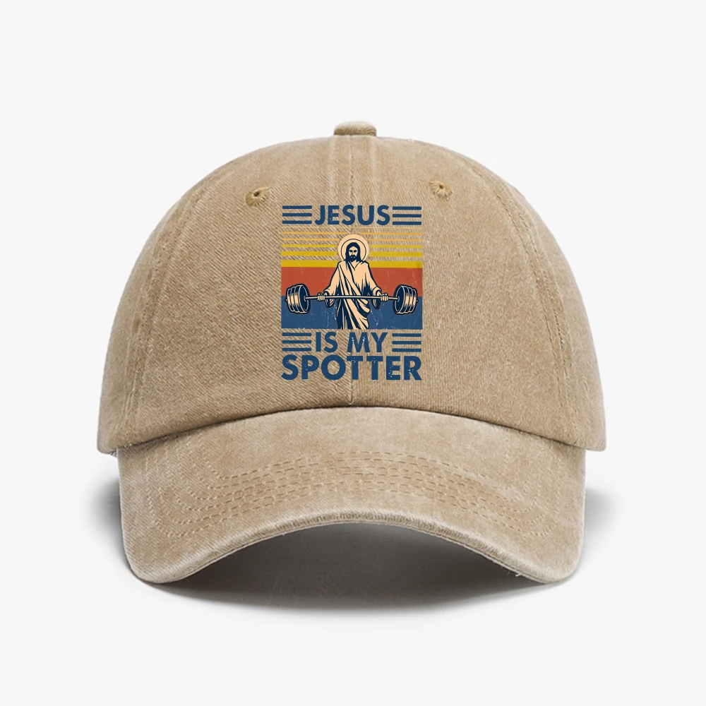 

Funny Jesus Christ Gym Vintage Washed Baseball Cap Men Pure Christian Faith hat Soft Top Adjustable cowboy Hats