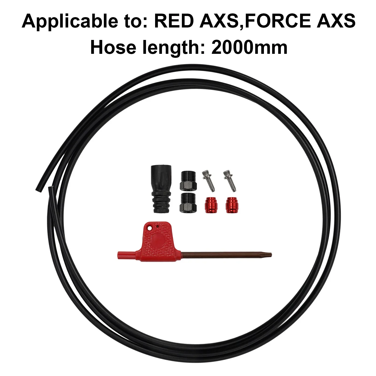 

For Sram RED AXS FORCE AXS Connector Brake Hose Kit Rubber+Steel 2 Meters Bicycle Accessories Cycling Parts Disc Brake