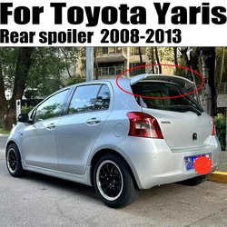 For Toyota Yaris Glossy Black Spoiler 2008 2009 2010 2011 2012 2013 ABS Carbon Fiber Spoiler Rear Trunk Wing Car Styling