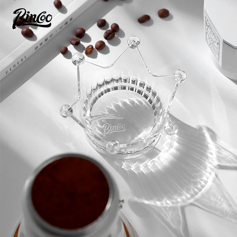 BINCOO موكا وعاء موزع الدورية مسحوق الجرعات الدائري تاج مكافحة انسكاب مسحوق القهوة الموزع مستوي أدوات باريستا اسبريسو