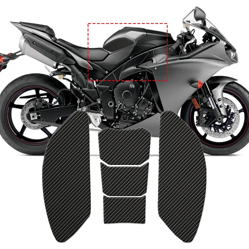 3D Motorcycle Anti-slip Tank Pads Sticker Side Gas Knee Grip Traction Pads For Yamaha YZF-R1 YZF YZF1000 R1 2009-2014