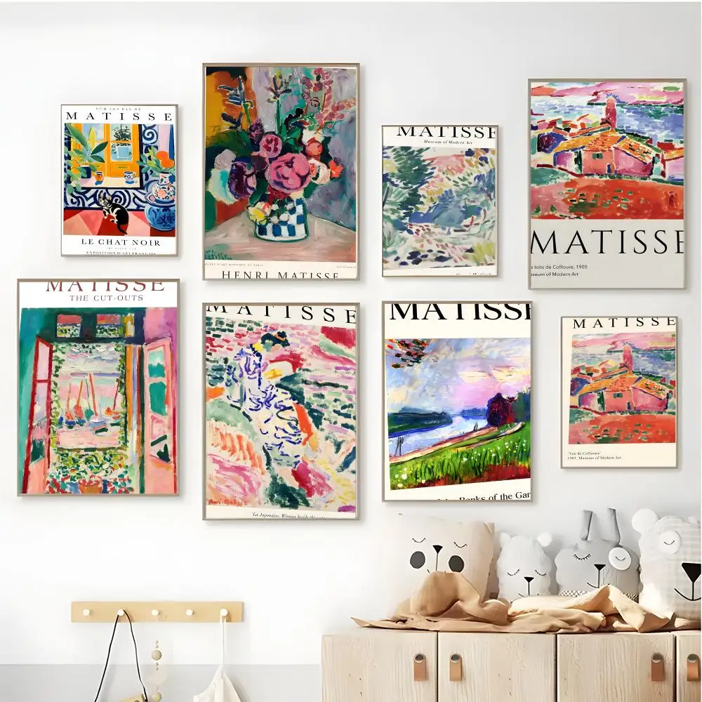 Modernist Artist Matisse Poster Self-adhesive Art Waterproof Coffee House Bar Room Wall Decor
