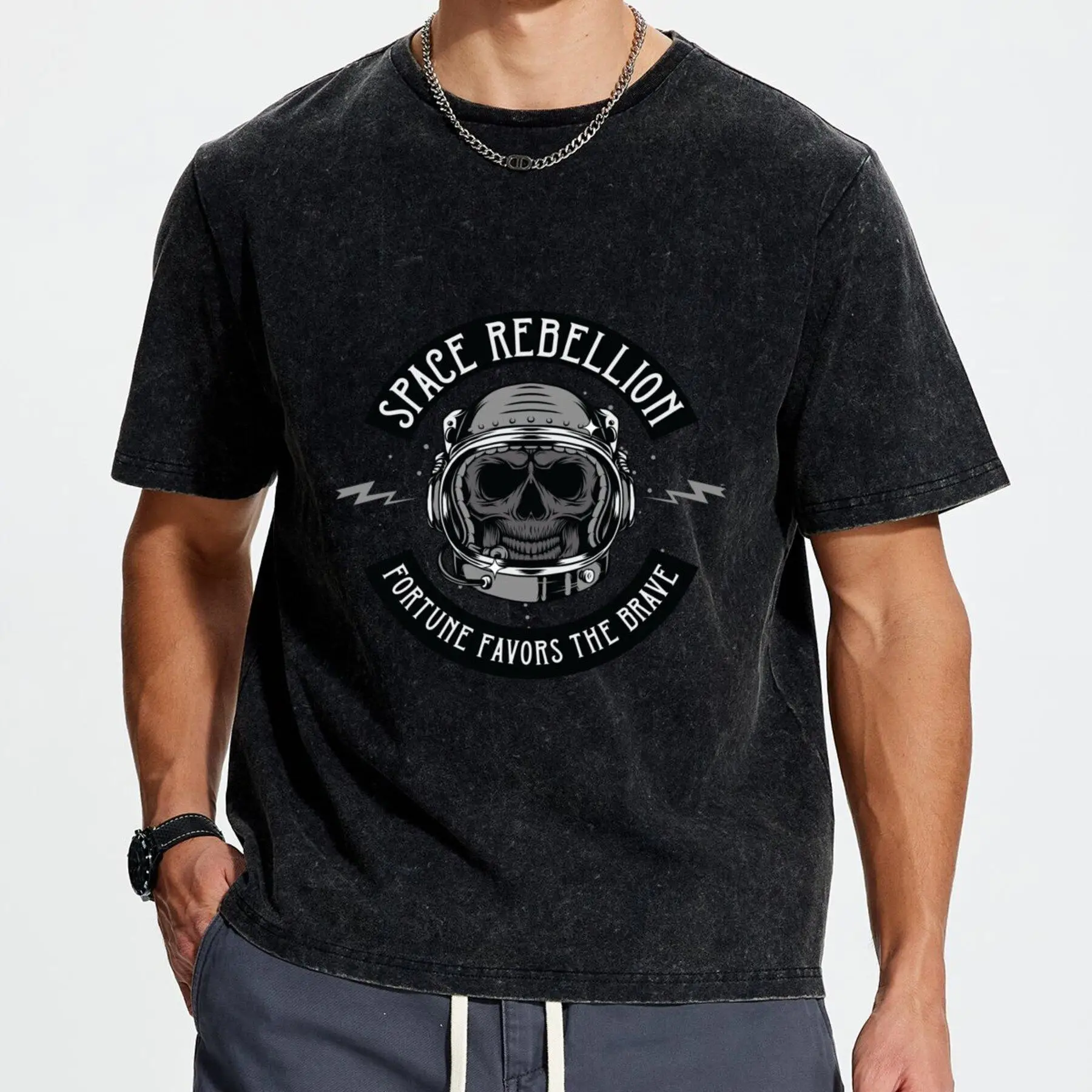 

Men's New T-Shirt 0258 OuterSpaceFont_11 Comfortable Casual Wear