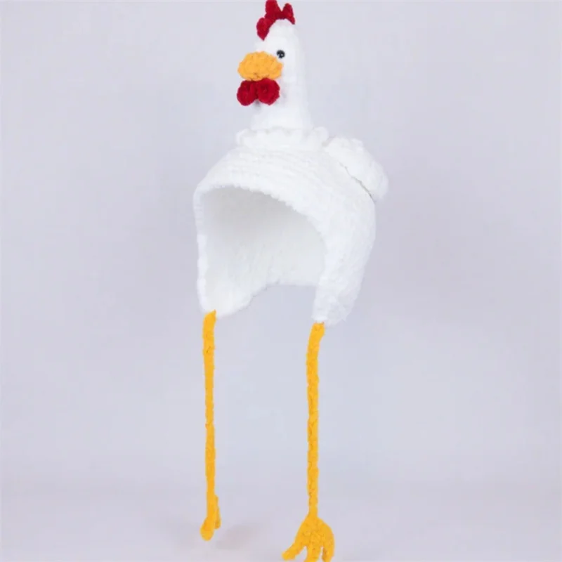 Cute funny plush duck chicken shape style hat for adults children Halloween party cosplay animal hat winter warm costume