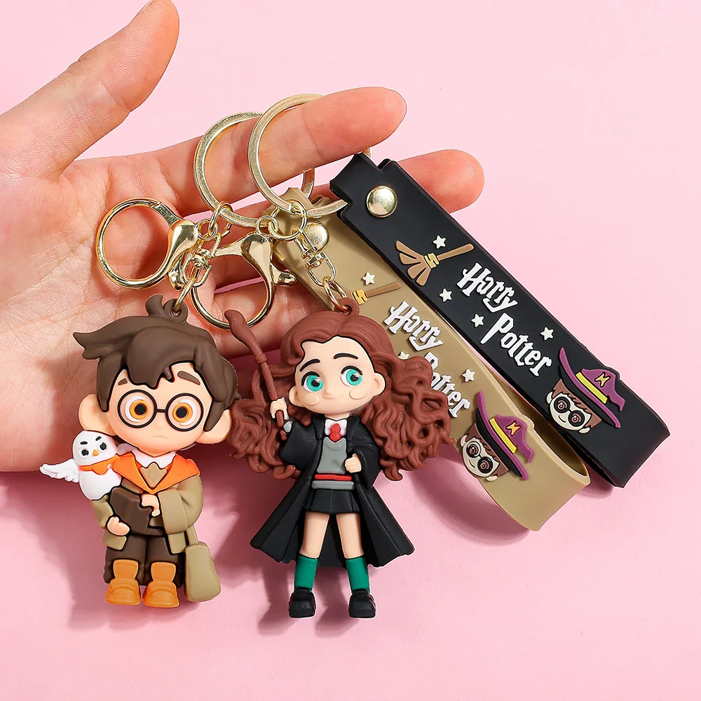 Set de Llaveros de Silicona 3D de Harry Potter con Múltiples Personajes: Harry, Hermione, Ron, Draco Malfoy, Figuras para Bolsos, Mochilas y Llaves de Coche