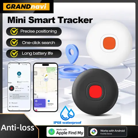 Anti-loss Smart GPS Tracker Locator Dual System Waterproof For iPhone&Android Phones Works With Apple Find My Android Find Hub