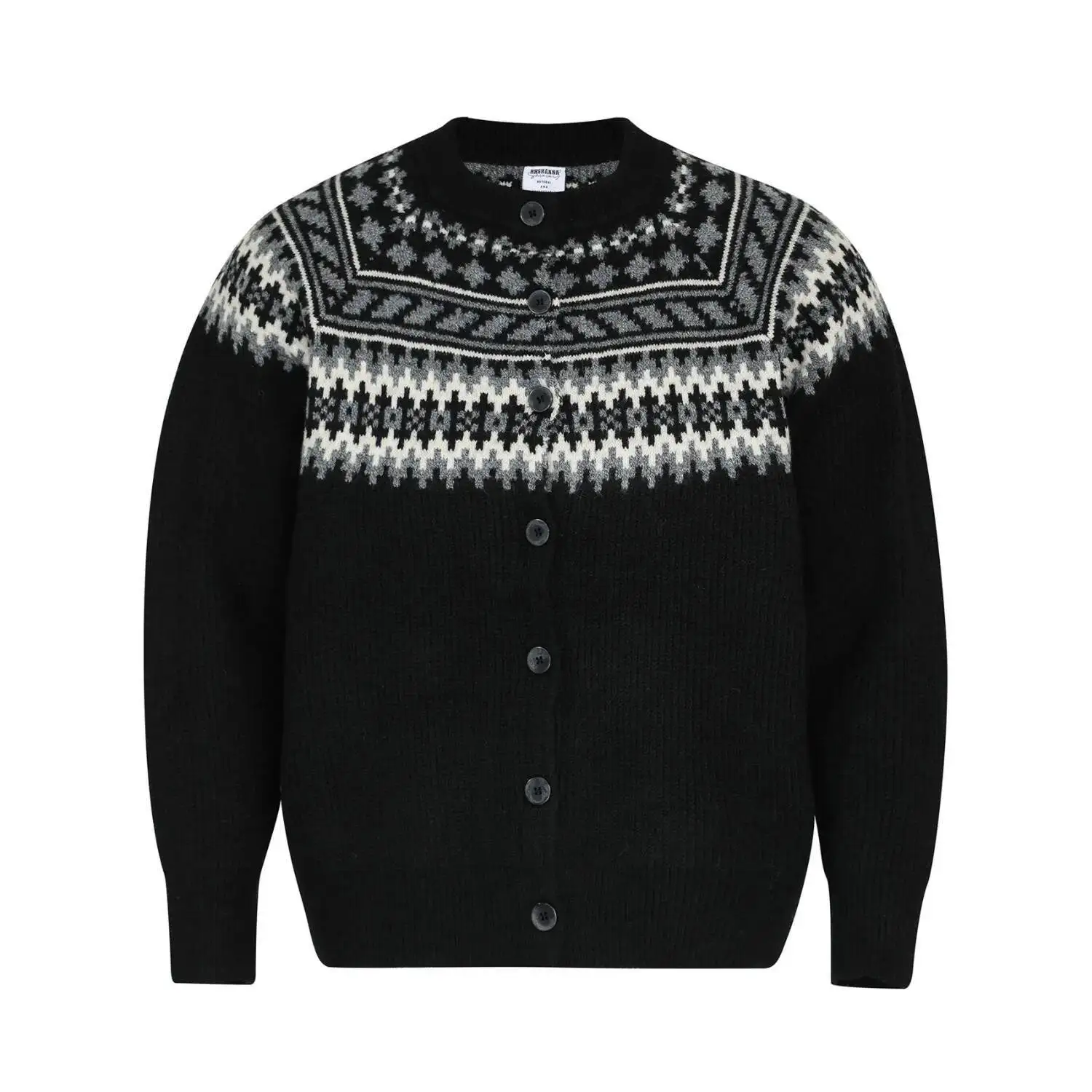 

Unisex Knitting Sweater 2026 Spring New Retro Fair Isle Single-breasted Cardigan Ethnic Unisex Knit Long Sleeve Trendy Sweater