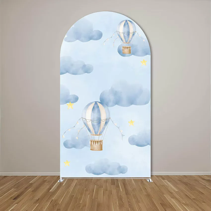 Fondo de Fotografía Personalizado de Mehofond, de Doble Cara, con Diseño de Avión de Piloto de Aventuras de Viaje, para Fiestas de Cumpleaños, Baby Shower, Decoración de Fondo con Arco Chiara