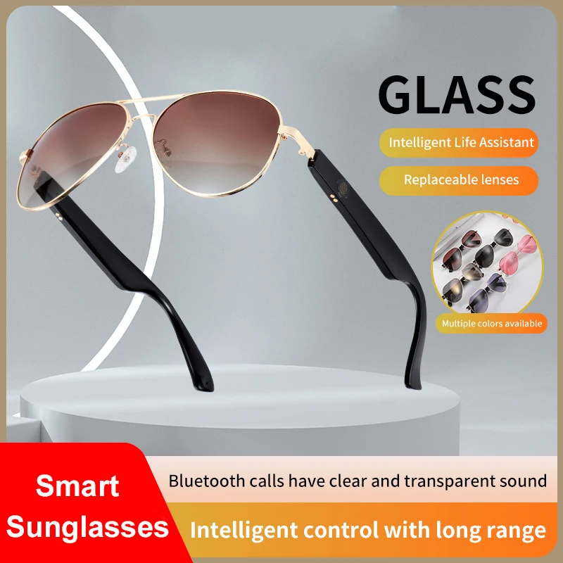 Smart Sunglasses Bluetooth glasses,Wireless HD UV Protective Lens Eyewear Waterproof Speaker,listen to songs, talk sunglasses