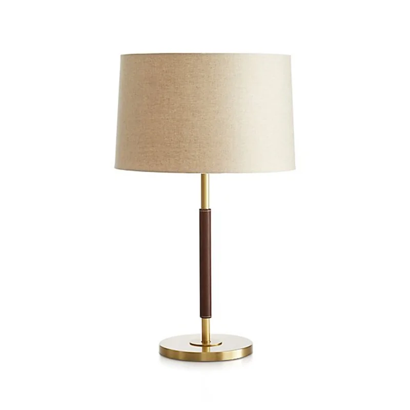

Light luxury leather table lamp smart creative living room bedroom bedside lamp Nordic high-end decorative lamp