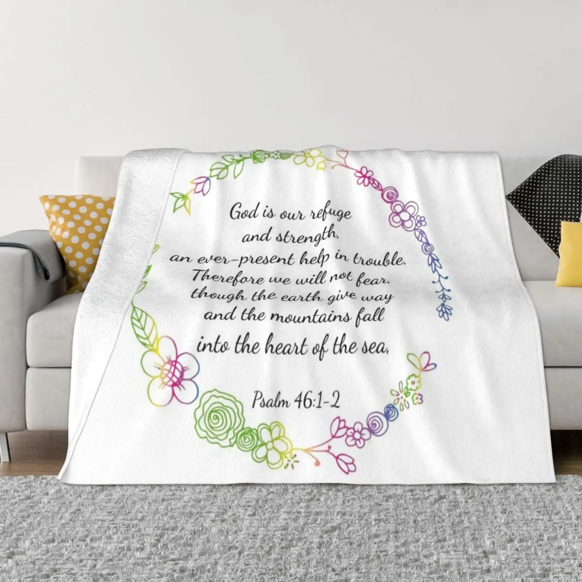 

Psalm 46:1-2 Throw Blanket Polar blanket anime blanket Bed linens Single Blanket