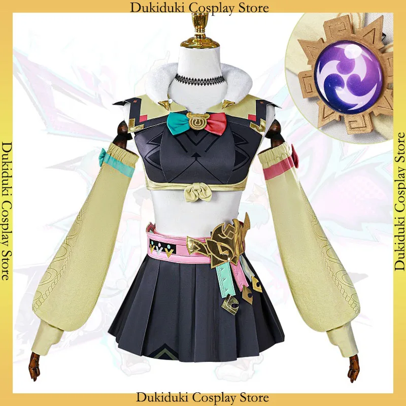 

Костюм для косплея Варесы из Genshin Impact, полный комплект для карнавала, униформа, наряд для выступлений, одежда для игр, парик, обувь, костюм для женщин