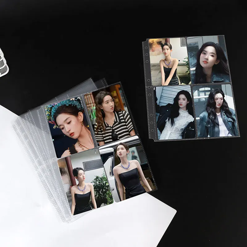 10 Sheet 9/26 Hole B5 Photocard Binder Pockets Sleeves Photo Album Sheet Photo Card Holder Paper Money Sleeves Transparent Cover