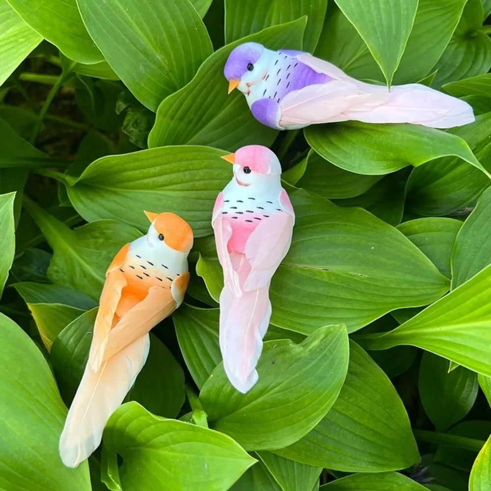 6/5pcs Garden Landscape Decor Simulation Birds Colorful Photography Props Artificial Birds Home Decor Crafts Tree Ornaments