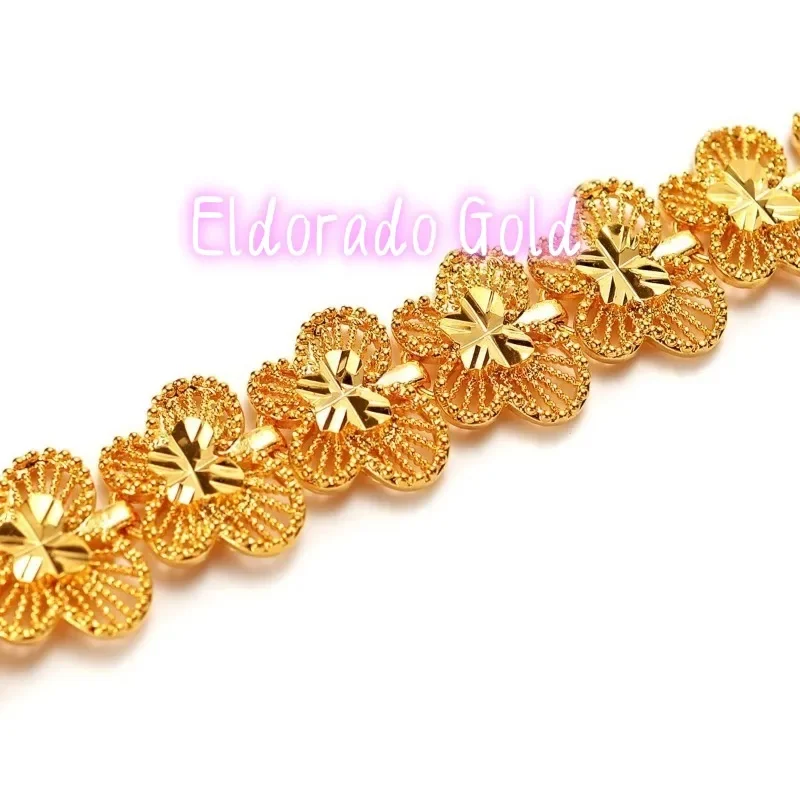 

Золотой браслет Eldorado Gold Eldorado 2025 New AU999, женское ювелирное украшение, модный и универсальный, из чистого золота 24K, с бабочкой, на запястье