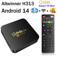Q96 Max Smart TV Box Android 14 Allwinner H313 Quad Core 4G WIFI HD 4K Media Player H . 265 Home Theaters iptv