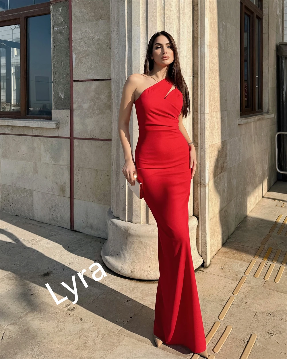 Gaun Prom Satu Bahu Jersey Klasik Kustom Kualitas Tinggi untuk Wanita Arab Saudi Gaun Malam 2025 Gaun Pesta Putri Duyung