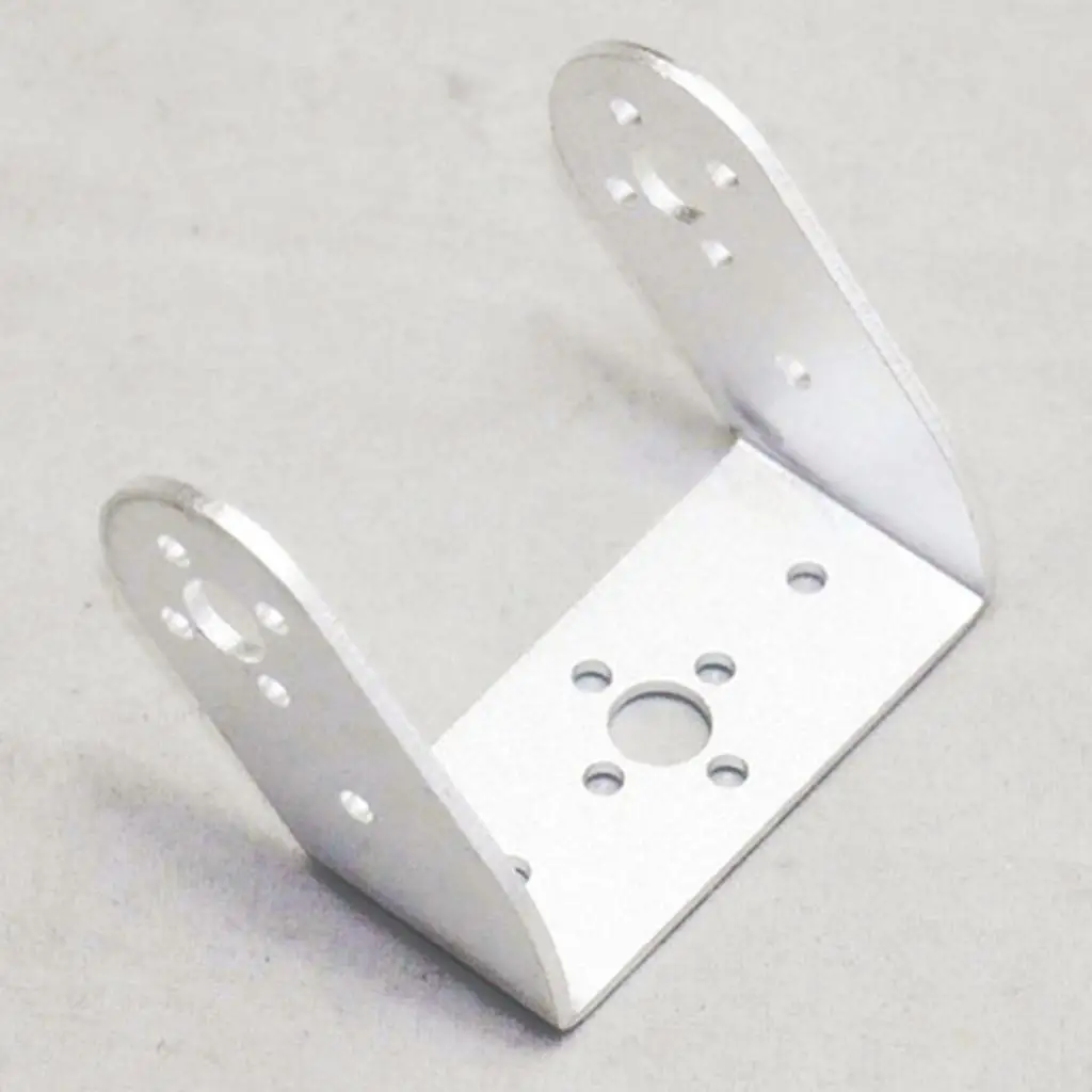 U Shaped Bracket Stainless Steel U Bracket Oblique Servo Bracket Sandblasted Mount for Robot Gimbal Use