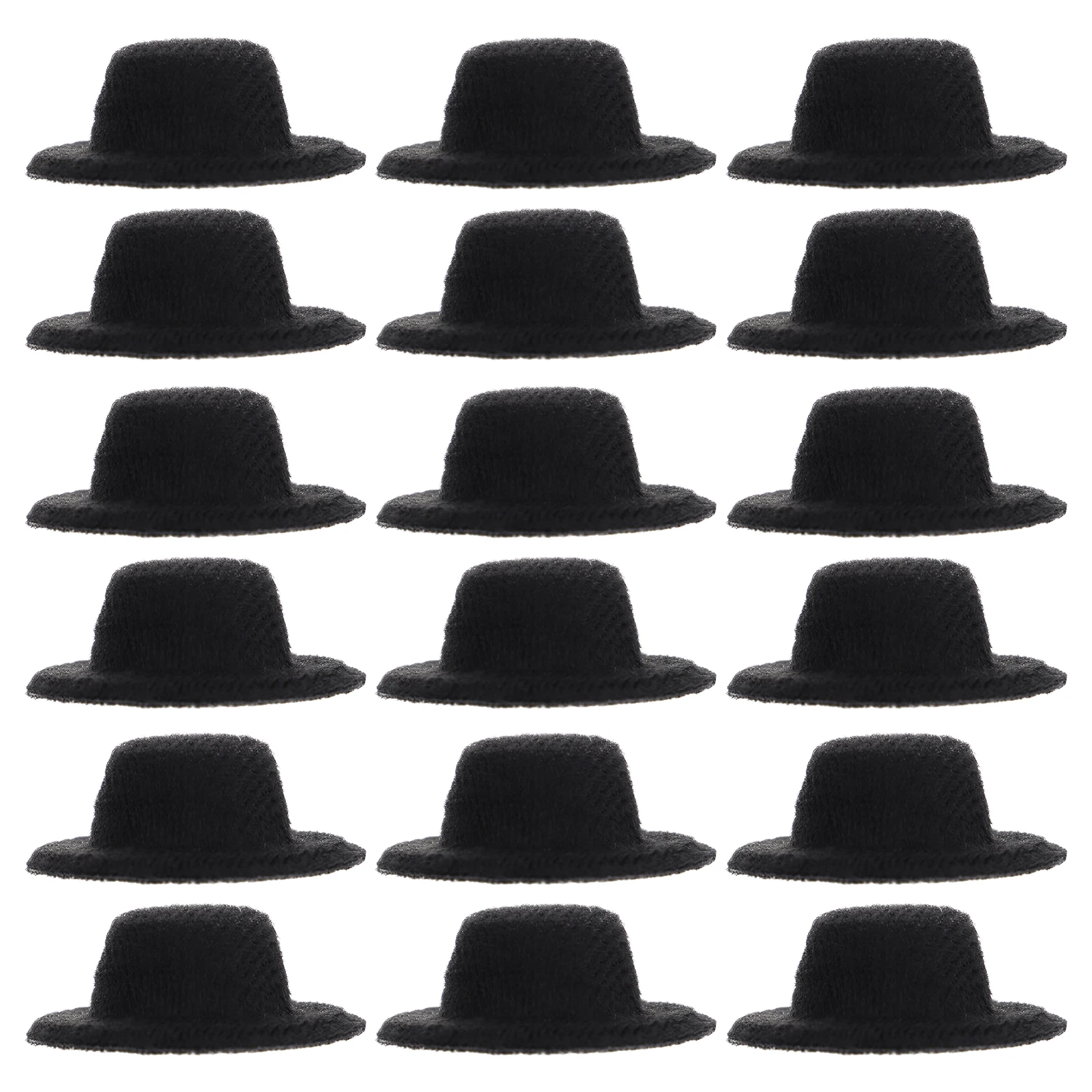 20pcs Black Mini Hats Miniature Formal Headwear For Diy Accessories Stylish Hair Decoration Mini Formal Hats Lightweight