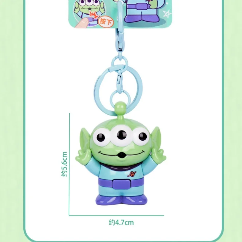 Official Toy Story Alien Light-Up Keychain, Cartoon Pendant, Couple Bag Charm Key Accessory view 6