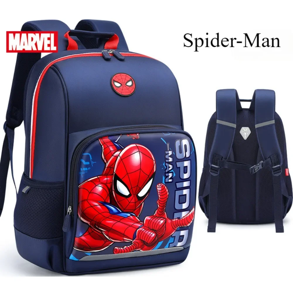 Marvel Spider-Man Backpack for Boys in Grades 1-3 Safety Reflection High Quality Antibacterial Fabric Large Capacity School Bag