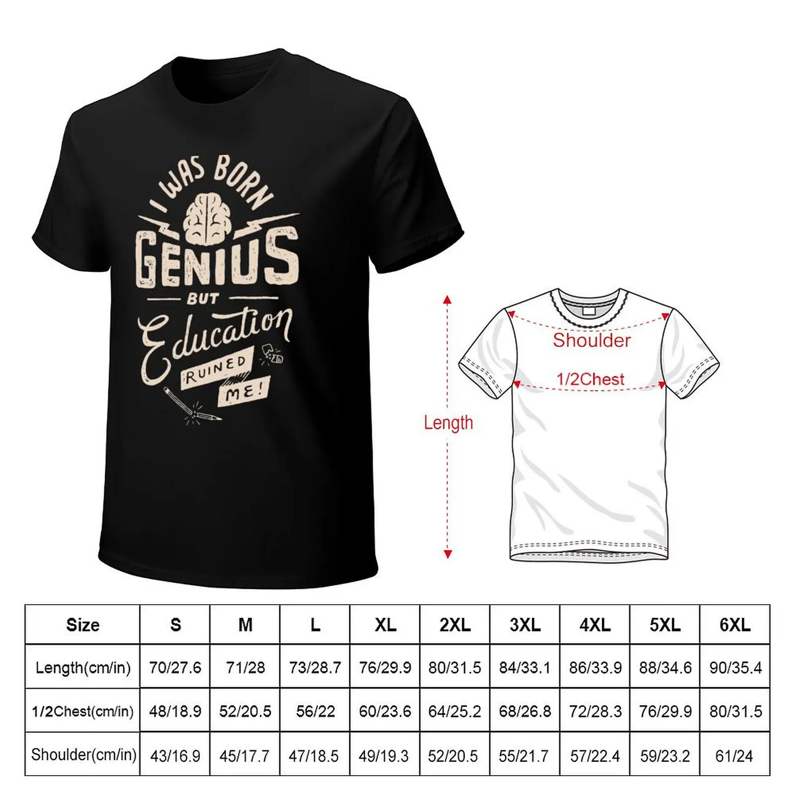 Born Genius T-Shirt man t shirt cotton high quality T-Shirt