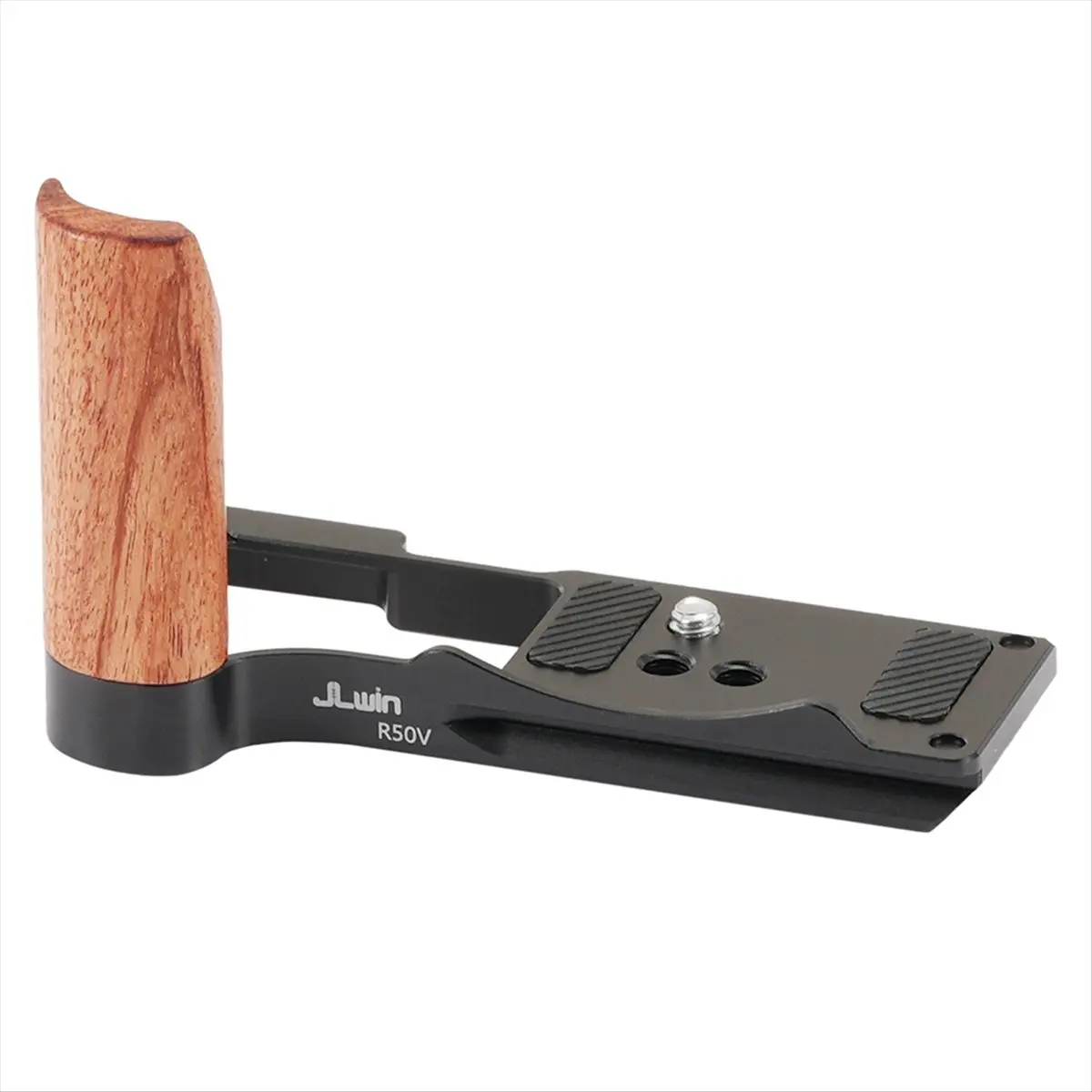M05K JLWIN L-Shape Side Handle Hand Grip Quick Release Base Plate for Canon R50V Mirrorless Camera with 1/4