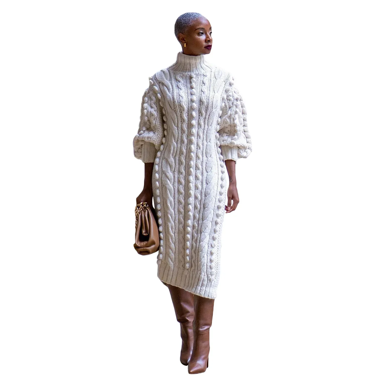 فساتين Dashiki الأفريقية للنساء أنيقة للخريف والشتاء الأفريقي 3/4 كم بوليستر طويل Bodycon فستان ملابس فساتين أنقرة