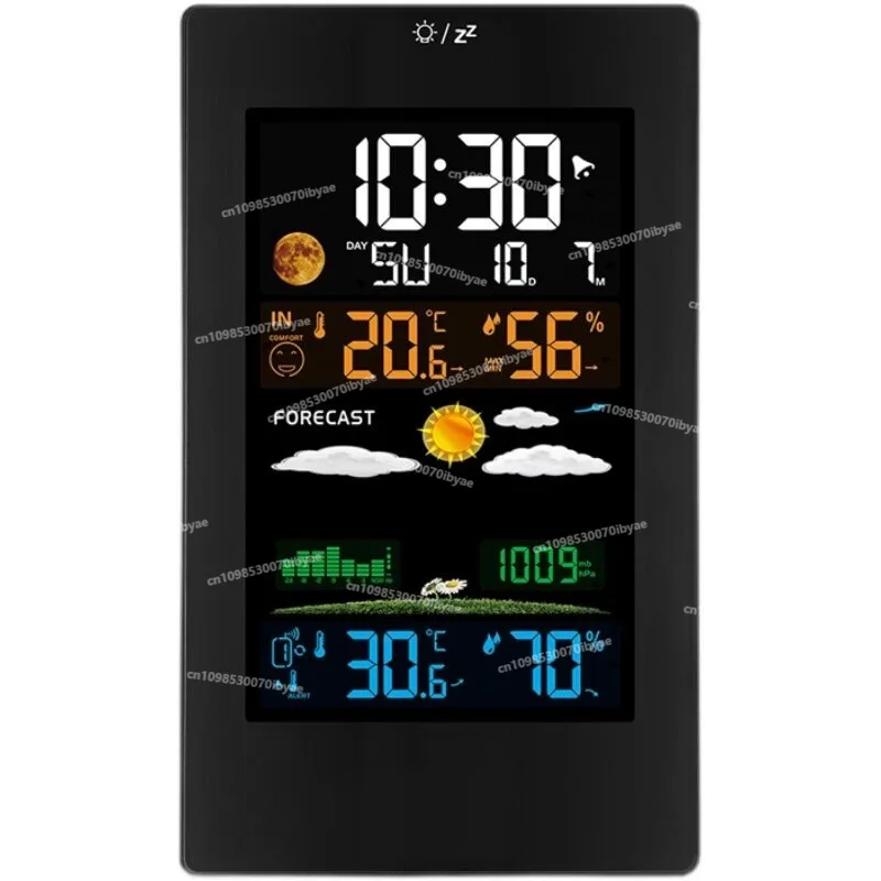 For Wireless Color Screen Weather Clock 3389 Humidity Three-channel Weather Station Multi-function Electronic Alarm Clock
