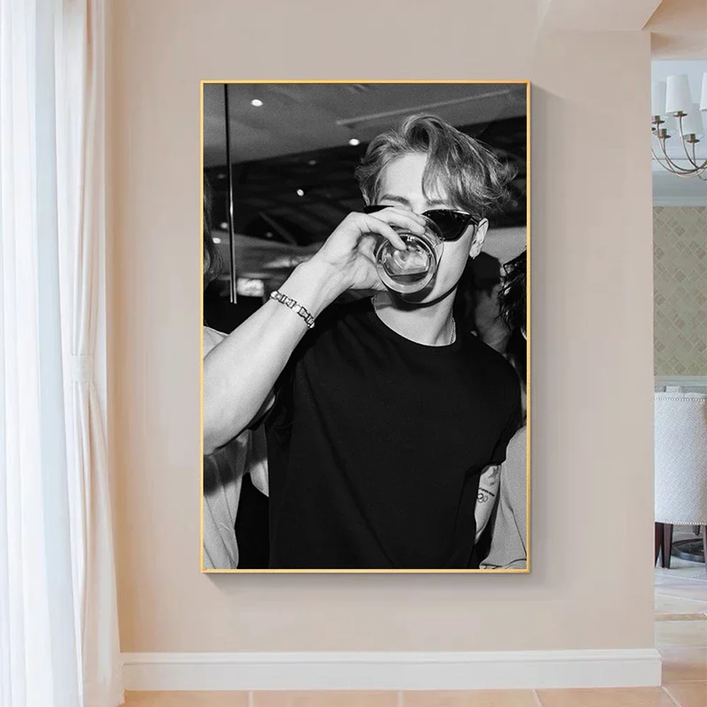 01 Jackson Wang Famous Singer International Star Handsome Image Silk Cloth Poster Wall Art Home Decoration Gift