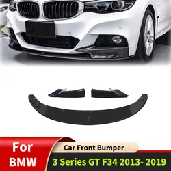 For BMW 3 Series GT F34 2013-2019 Car Front Bumper Spoiler Lip Splitter Lower Blade Body Kits Tuning Standard Auto Accessories