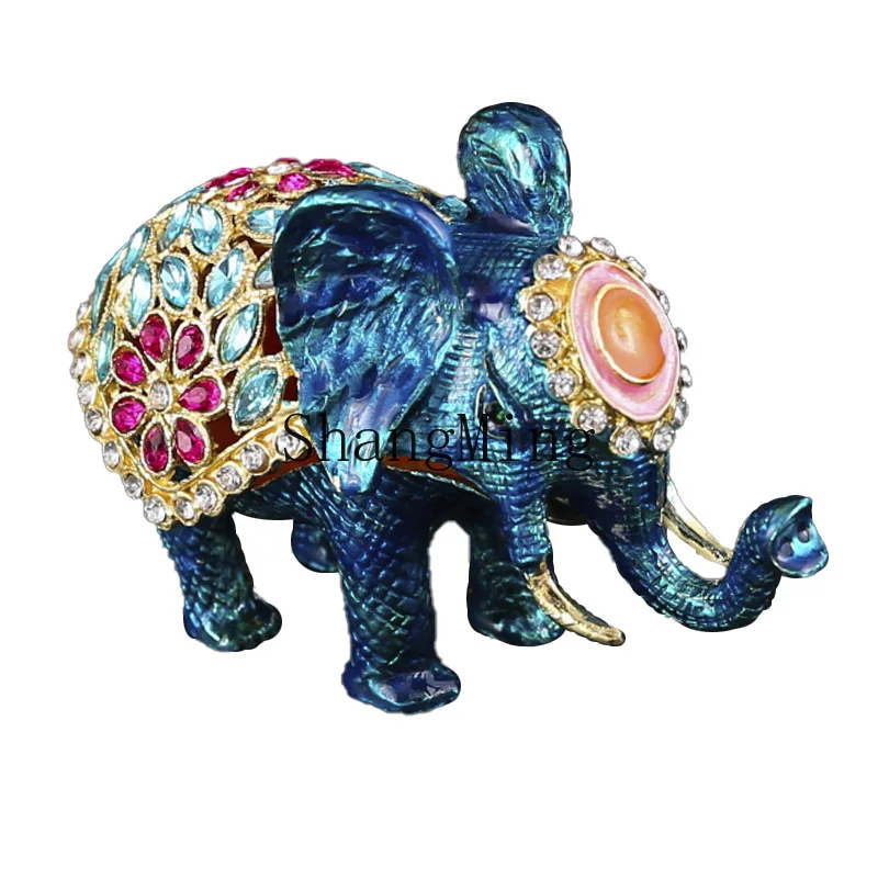 

PYH Diamond Elephant Jewelry Box Enamel Craft Storage Box Jewelry Box Wedding Rebate Gift Birthday Gift