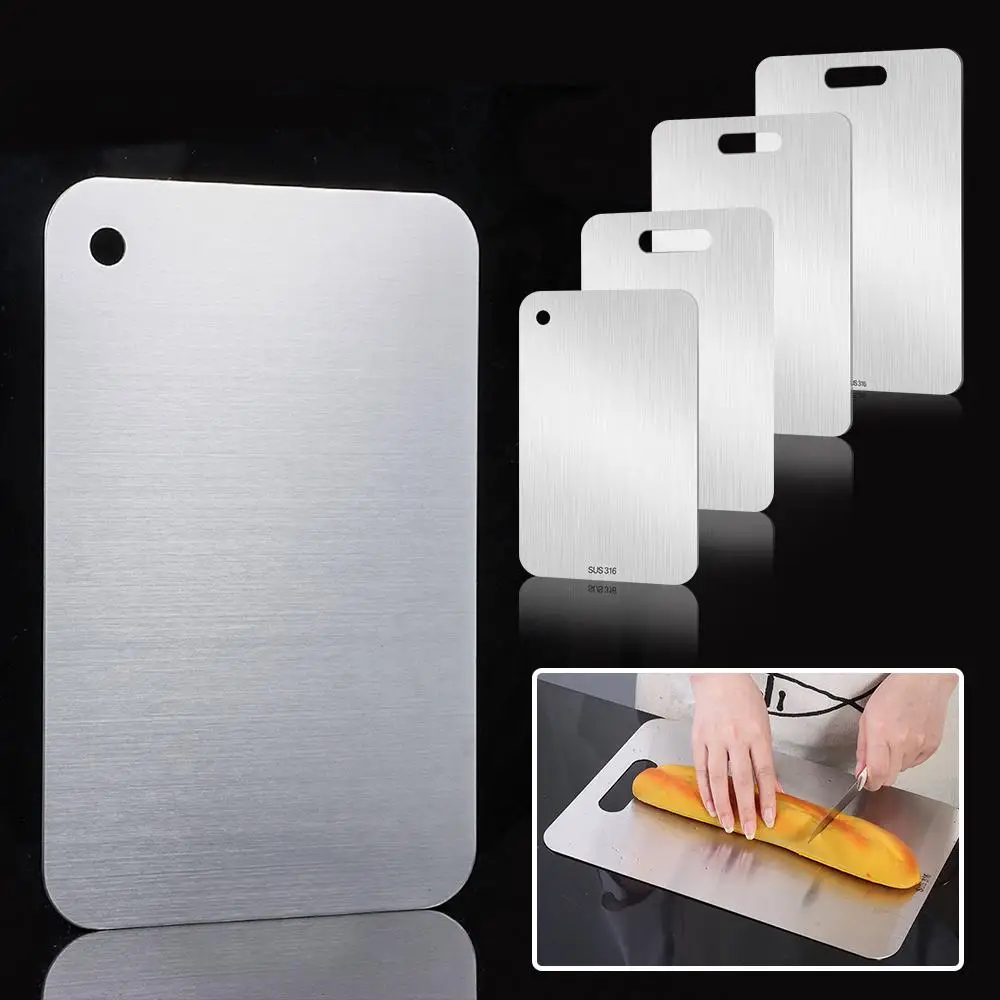 Stainless Steel Cutting Board Anti-mold Thickened Chopping Board Cooking Tools Cut Vegetables Meat Cutting Boards Mats Kitchen