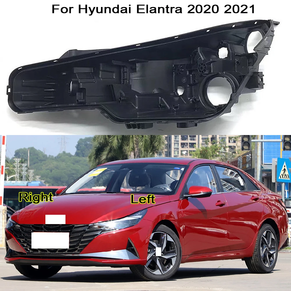 

For Hyundai Elantra 2020 2021 Front Headlight Base Cover Head Light Back Lid Head Lamp Back House Headlamp Rear Shell