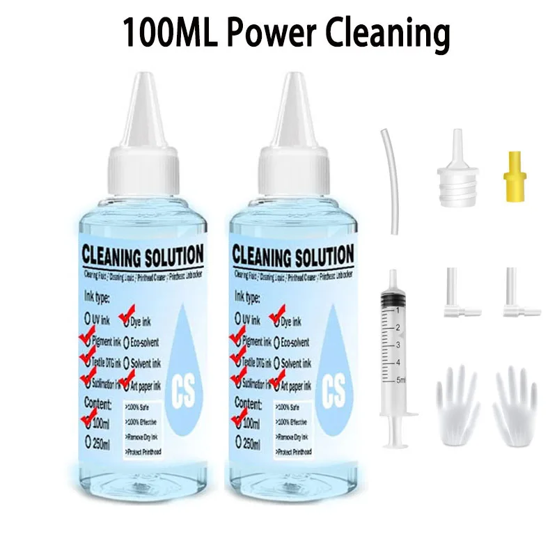 Printhead Cleaner Nozzle Cleaner 100 ml Print Head Cleaning Liquid for Printhead Cleaner Epson HP Canon Brother Inkjet Printer P