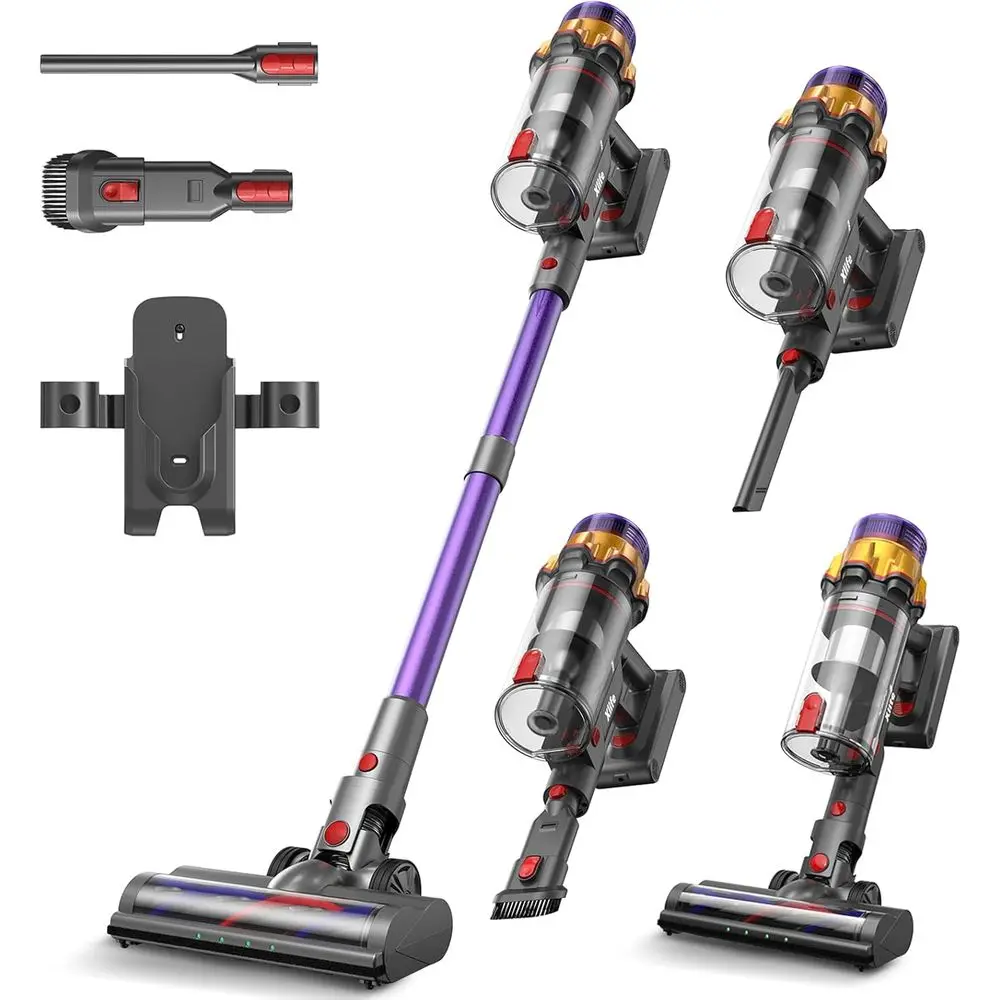 

550W 48KPA Stick Vacuum Cleaners for Home, Wireless with Self-Standing, Anti-Brush for Hardwood Floors/Carpet/Pet Hair-P12