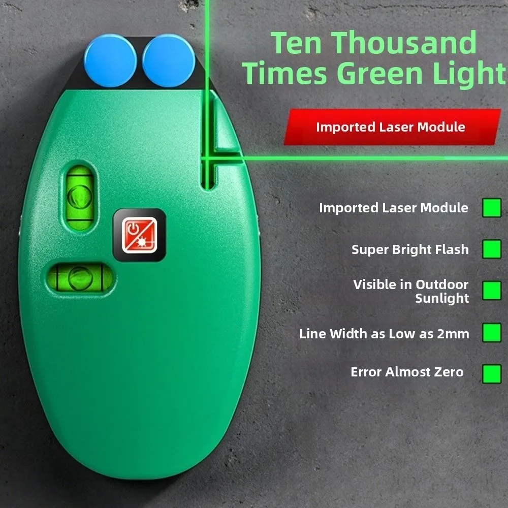 High Accuracy Vertical Laser Level Long Distance Battery Powered Infrared Line Laser Red/ Green Beam 90 Degree Angle