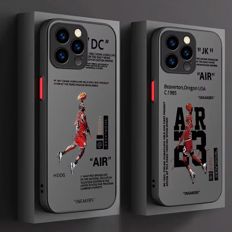 Famous Basketball Star No. 23 jersey For iPhone Case 16 15 14 13 12 11 Pro XR XS Max 7 8 Plus Shockproof Phone Y2K INS Cover