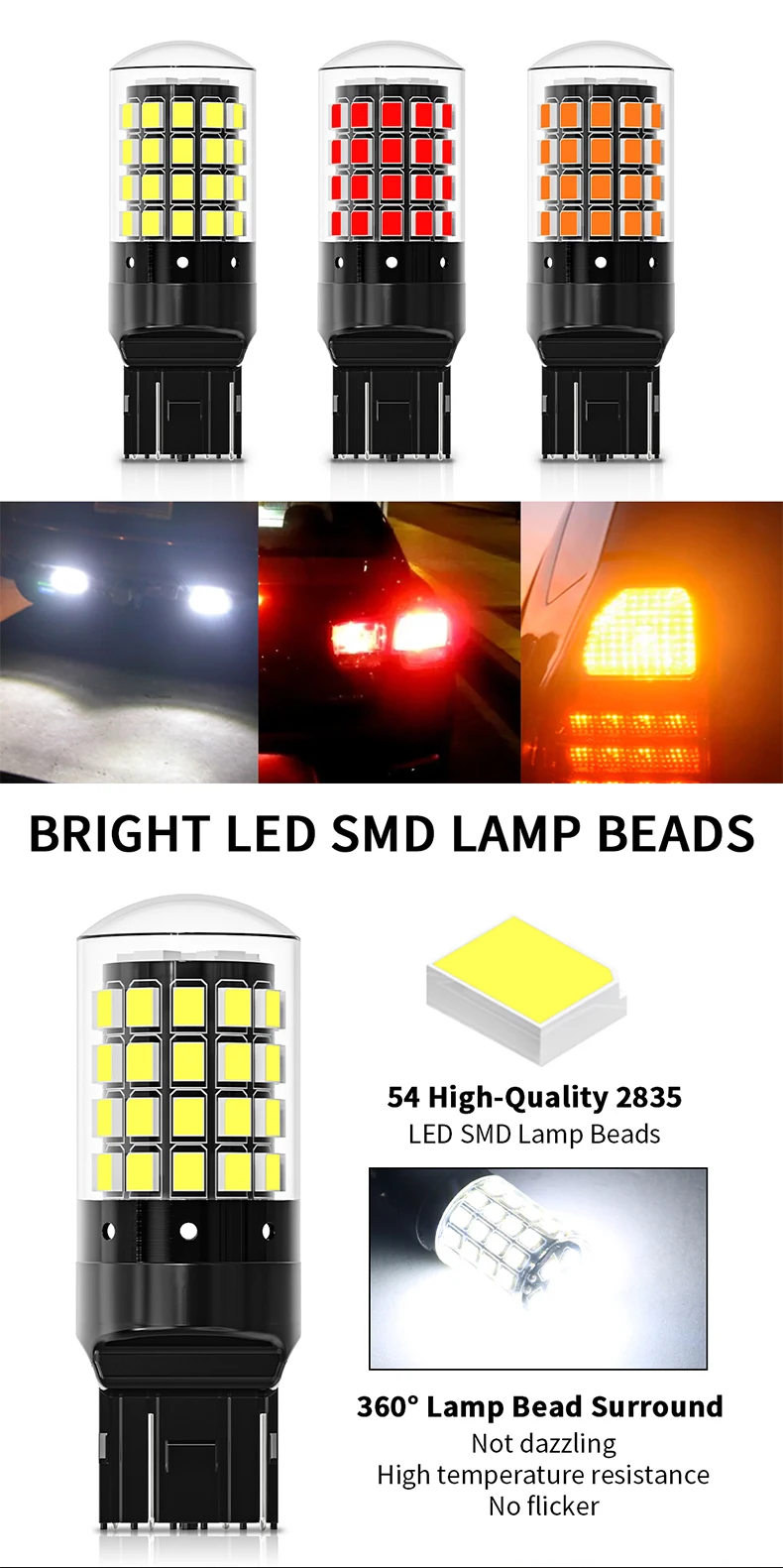KEIN 1156 Lâmpada LED P21W 1157 BAY15D BA15S P21/5W Luz De Sinalização