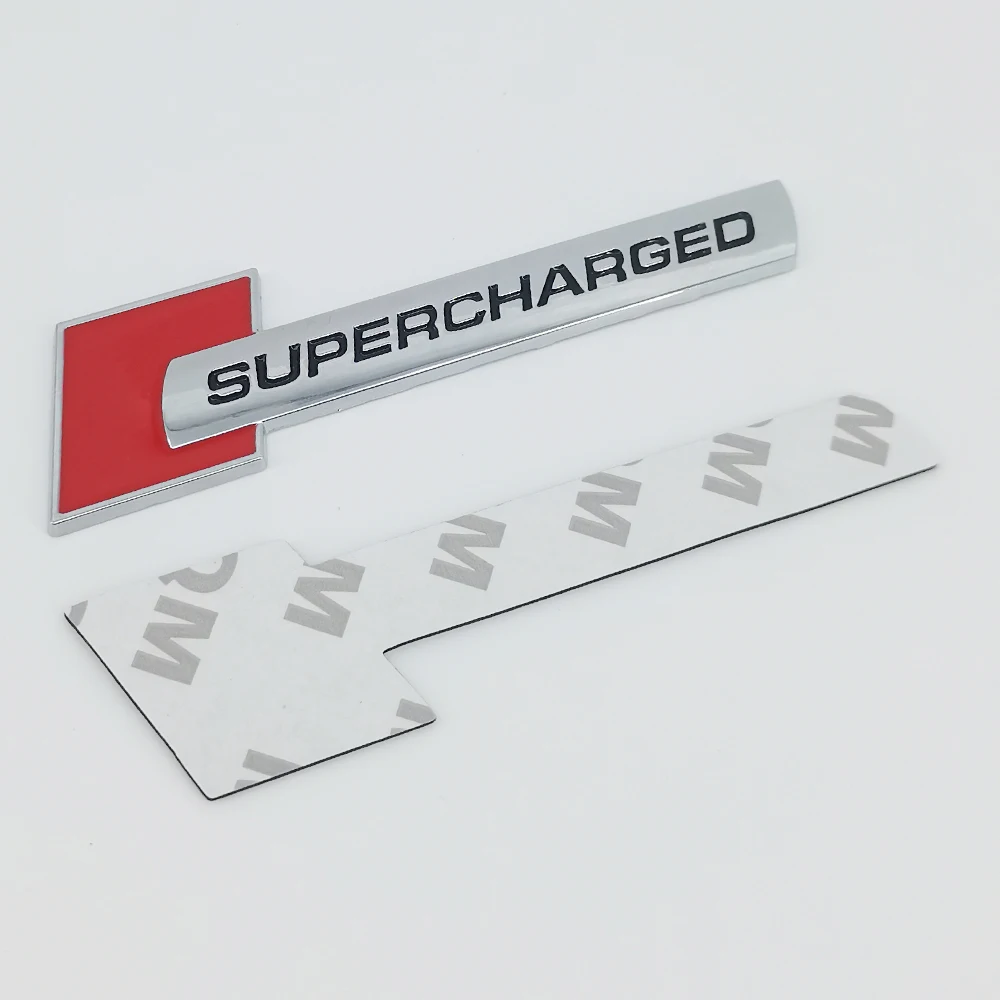 ملصقات السيارات ثلاثية الأبعاد المعادن سوبر شحنها شعار شارة الخلفي الجذع الحاجز ملصق لاصق لامع ورائع لأودي A3 A5 A7 A8 Q3 Q5 Q7 اكسسوارات #2