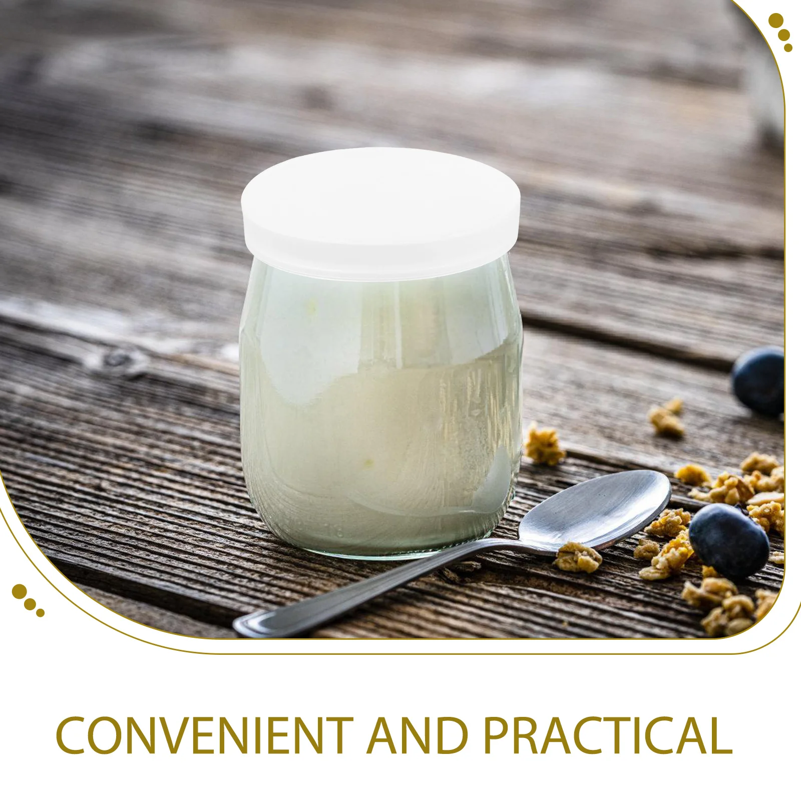 

50Pcs 60Mm Plastic Jar Lids with Straw Hole for Yogurt Containers Reusable Bpa Free Secure Fit Covers Multi Use Kitchen Storage