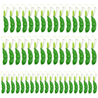 5/10/20Pcs Pea Pod Keychain Relieve Boredom With Edamame Stress Relief Squeeze Sensory Toys Boys And Girls Birthday Party Favors