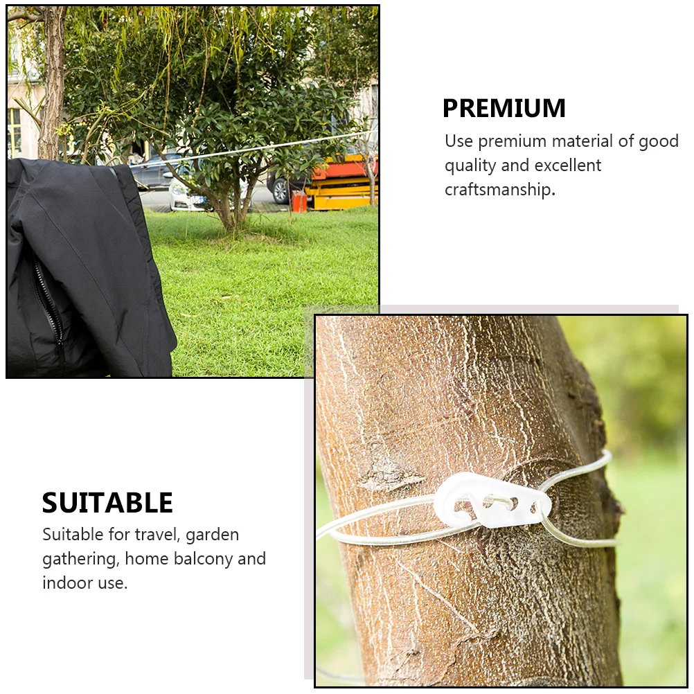 

2PCS PVC Coated Polyester Clothesline Hanging Rope for Home Travel Balcony Portable Dry Clothes Quilts Towels