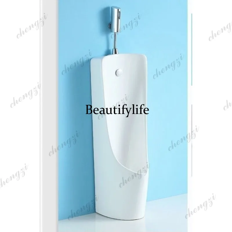 Automatic induction urinal floor-to-ceiling project Hotel wall-mounted, ceramic, vertical toilet household