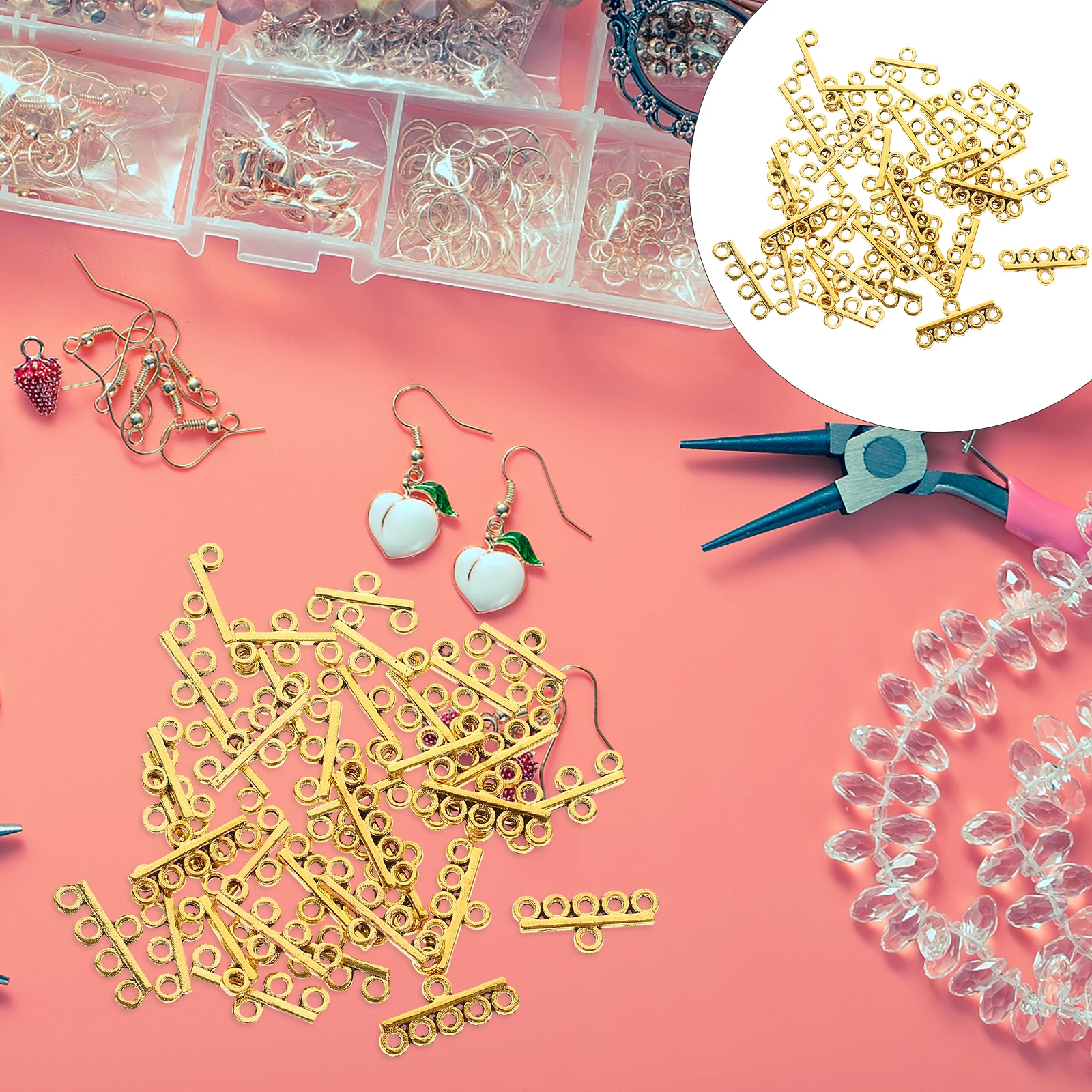 

40pcs Alloy Pendants DIY Jewelry Making Links Bracelet Charms Necklace Connectors Vintage Accessories Safe Durable