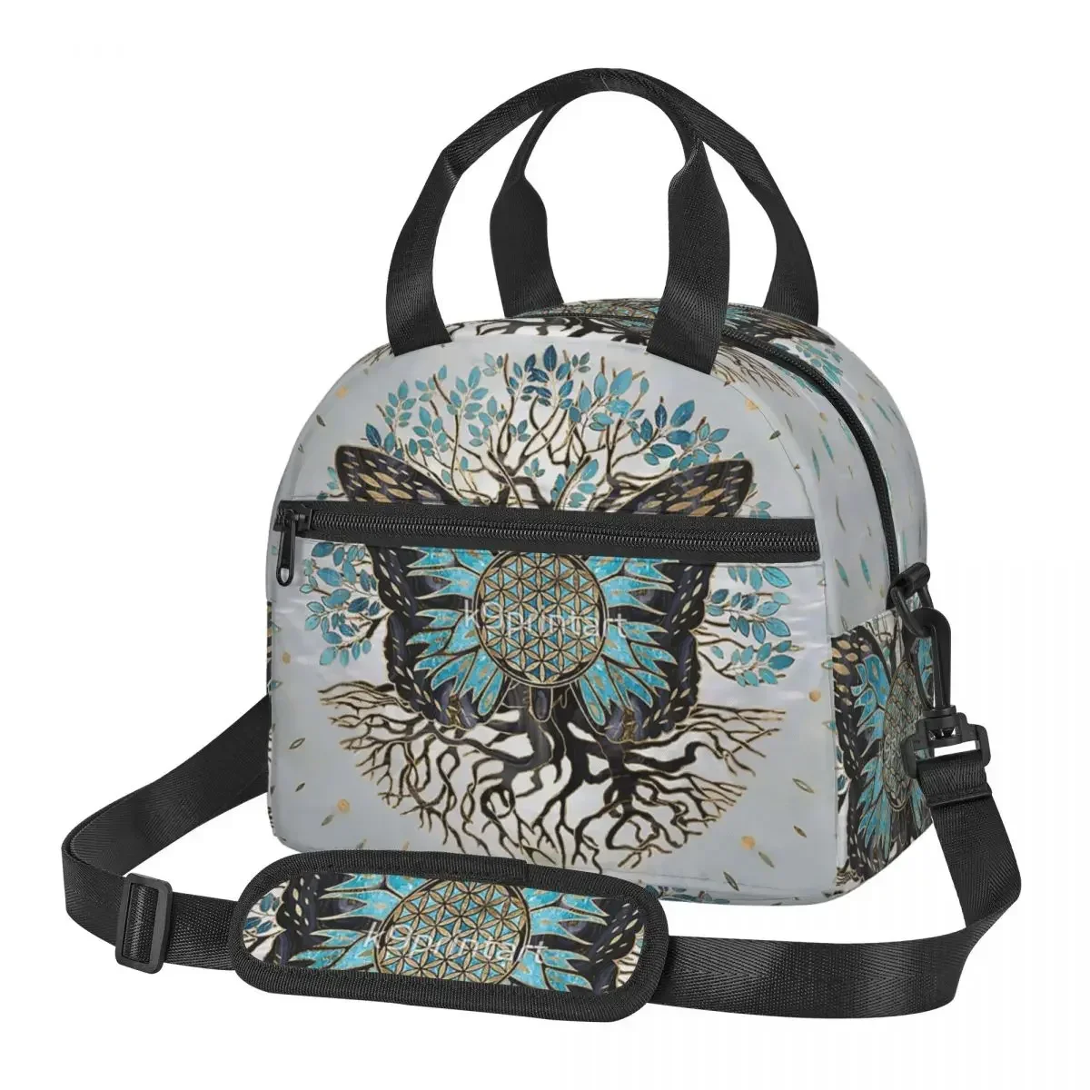 

Flower Of Life - Tree Of Life - Butterfly Lunch Bags Insulated Bento Box Lunch Tote Picnic Bags Thermal Bag for Woman Kids