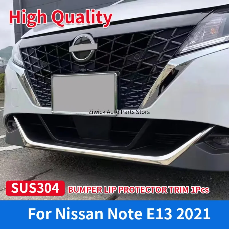 

1 шт. защитная накладка на передний бампер для Note E13 2021, высококачественный автомобильный Стайлинг, нержавеющая сталь, хромированные внешние аксессуары