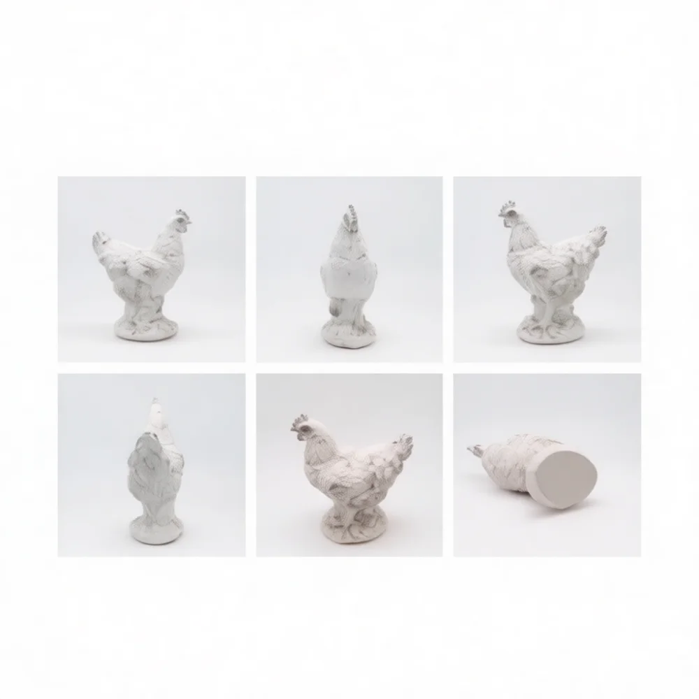 Vintage Resin Animal Sculpture Realistic Chicken Statue Outdoor Garden Yard Decoration Villa Entrance Ornament Modern Resin Home