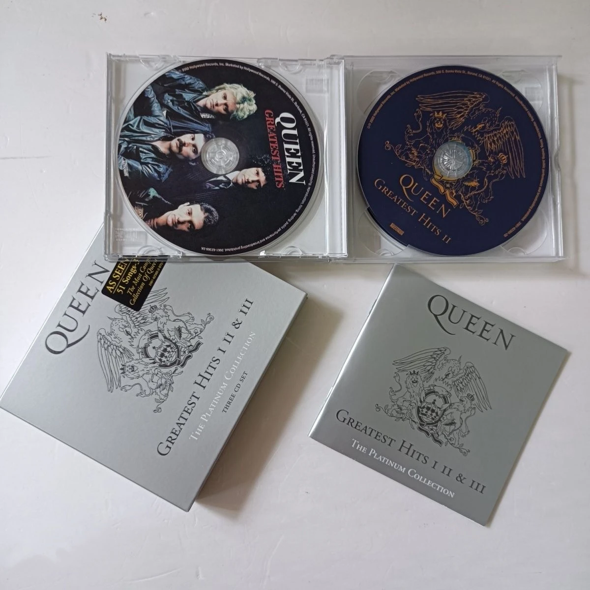 Classic Queen Freddie Mercury Music CD The Platinum Collection Greatest Hits Album 3pcs Music Record Cosplay Soundtracks Box